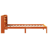 Bed Frame with Headboard without Mattress Wax Brown 75x190 cm Small Single 3306551