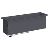 Garden Planter with LED 2 pcs Antracite 30 x 100 x 30 cm Steel 8008117