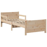 Bed Frame with Headboard Brown 80 x 200 cm Engineered Wood 877209