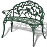 Garden Bench Green Cast aluminium, Cast iron 100 cm Durable 42166