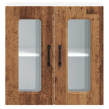 Kitchen Wall Cabinet with Glass Door Kalmar Old Wood Engineered Wood 853675