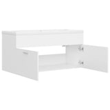 Sink Cabinet with Built-in Basin White Engineered Wood 3070847