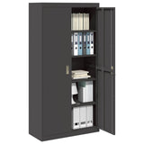 Storage Cabinet Black 90 x 40 x 180 cm Steel 3406166