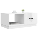 Coffee Table High Gloss White 90 x 50 x 37 cm Engineered Wood 895419