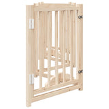 Dog Gate with Door Foldable 6 Panels 300 cm Solid Wood Fir 352269