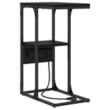 Bedside Cabinet Black Oak 41.5 x 26 x 60.5 cm Engineered Wood 859605