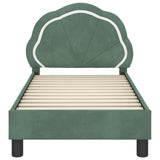 Toddler Bed Frame with Headboard Sea Green 70 x 140 cm Velvet 42010899