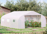 Walk-In Polytunnel Greenhouse Warm House Garden Tunnel Shelter Plant Shed with Door and Windows, T3398P311615