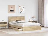 Bed Frame with Drawer Sonoma Oak 120 x 190 cm Engineer Wood 3411140