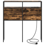 Storage Headboard with Shelf Smoked oak 80 cm Engineered wood 859727