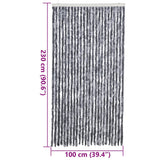 Fly Curtain Silver 100x230 cm Chenille 377380