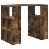 Desk with Shelf Smoked Oak 90 x 50 x 75 cm Engineered Wood 869510