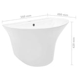 Basin White 56 x 48 x 42 cm Glazed Ceramic 143011