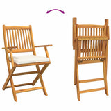 Folding Chair 8 pcs White 49 x 57.5 x 92cm Solid Acacia wood 3329131