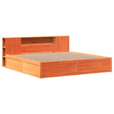 Bed Frame without Mattress Wax Brown 180x200 cm Super King Solid Wood Pine 3323409