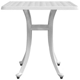 Garden Table White 53x53x53 cm Cast Aluminium 4002821