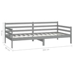Day Bed without Mattress Grey Solid Wood Pine 90x200cm 806937