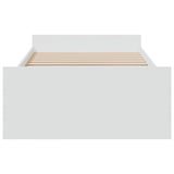 Bed Frame with Drawers without Mattress White 75x190 cm Small Single 3280349