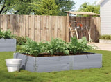Garden Planter Grey 150x100 cm Solid Wood Pine 3295417