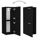 ZNTS Bathroom Furniture Set Black Engineered Wood 3070929
