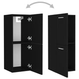 ZNTS Bathroom Furniture Set Black Engineered Wood 3070929