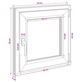 Basement Window RISOR 70 x 70 cm PVC and Glass 42047874