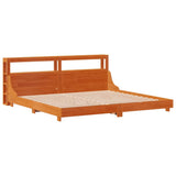 Bed Frame without Mattress Wax Brown 180x200 cm Super King Solid Wood Pine 3306413