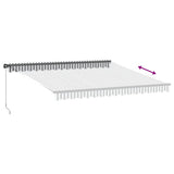 Manual Retractable Awning Anthracite and White 400x350 cm 3215808