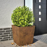 ZNTS Garden Planter 50x50x50 cm Weathering Steel 851078