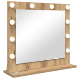Vanity Mirror Rectangular with Mirror Black Oak 60 x 55 x 18 cm 868286