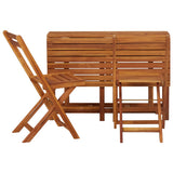 Garden Planter Table With Chair Brown Solid acacia wood Medium 45910