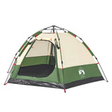 Camping Tent Cabin 4-Person Green Quick Release 4005335