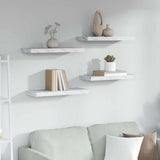 Wall Shelf 4 pcs White Marble 60 x 23 x 4 cm Engineered Wood 42019970