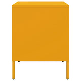 Bedside Cabinet Mustard Yellow 36x39x50.5 cm Steel 842928