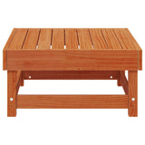 Garden Footrest Solid Pine Wood Wax Brown 865461