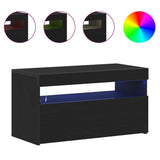 TV Cabinet 2 pcs Black Oak 75 x 35 x 40 cm Engineered Wood 862558