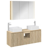 Bathroom Cabinet Set 4 pcs Sonoma Oak Engineered Wood 3406385