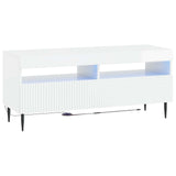 LED TV Cabinet High Gloss White Engineered Wood 896989