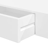 Floating Wall Shelves with Drawers 2 pcs White 48 cm 276001