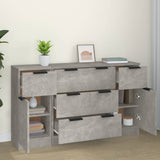 3 Piece Sideboard Set Concrete Grey Engineered Wood 3115823