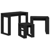 Nesting Tables 3 pcs Black Oak 61 x 28 x 47 cm Engineered Wood 862677