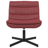 Swivel Chair Wine Red 63 x 75 x 76 cm PU 42007342