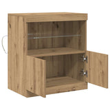 LED Sideboard Brown 60.5 x 37 x 67 cm Engineered Wood 863028