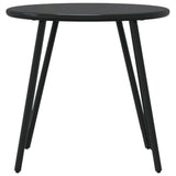 ZNTS Garden Coffee Tables 2 pcs Round Black Powder-coated Steel 4008112