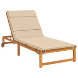 Sunlounger Cushion GEMERT 100% Polyester Cream 200 x 90 x 3 cm 948598