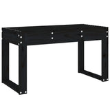Garden Bench Black Solid Pine Wood Standard Durable 825090