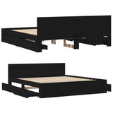 Bed Frame with Headboard without Mattress Black 180x200 cm Super King 3295542