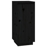 Shoe Cabinet Black 35x35x80 cm Solid Wood Pine 813539