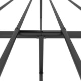 ZNTS Metal Bed Frame without Mattress with Footboard Black 180x200cm 350886