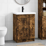 Bathroom Furniture Set Smoked Oak 78.5 x 37.5 x 81 cm 3404179
